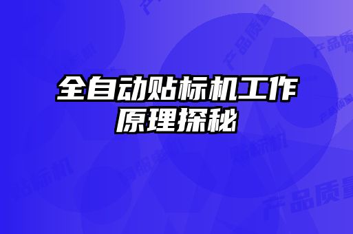 全自動貼標(biāo)機(jī)工作原理探秘